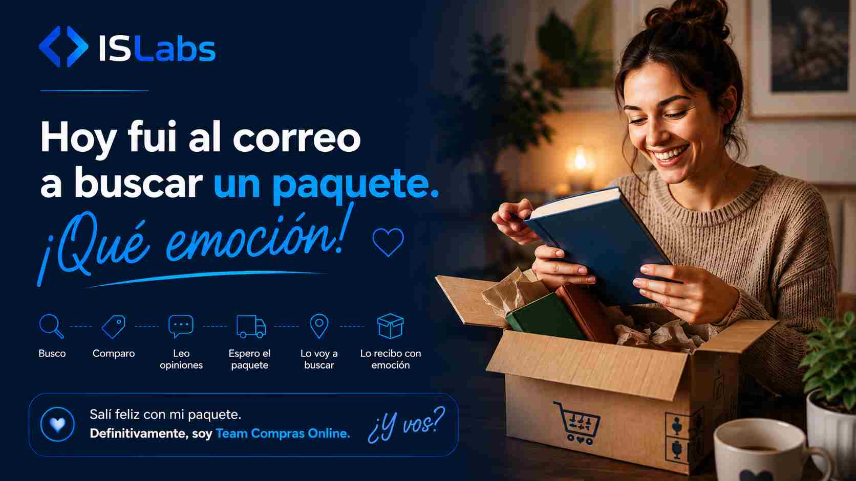 Hoy fui al correo a buscar un paquete.